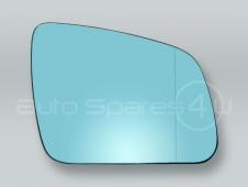 Blue Heated Door Mirror Glass and Backing Plate RIGHT fits 2008-2009 MB C-Class W204