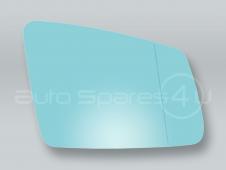 Blue Heated Door Mirror Glass and Backing Plate RIGHT fits 2010-2014 MB C-Class W204