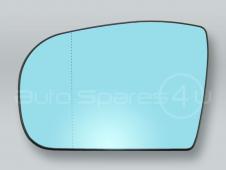Blue Heated Door Mirror Glass and Backing Plate LEFT fits 2000-2002 MB E-class W210