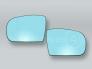 Blue Heated Door Mirror Glass and Backing Plate PAIR fits 2000-2002 MB E-class W210