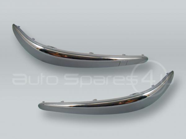 Front Bumper Molding with Chrome Trim PAIR fits 2003-2006 MB E-class W211