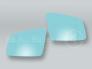 Blue Heated Door Mirror Glass and Backing Plate PAIR fits 2010-2016 MB E-class W212 C207