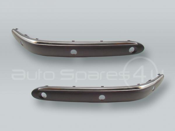 Front Bumper Molding with Parktronic & Chrome PAIR fits 2000-2002 MB S-Class W220