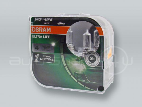 2x H7 12V 55W PX26d 64210 OSRAM ULTRA LIFE Halogen Light Bulbs Set