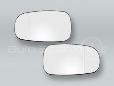 Heated Door Mirror Glass and Backing Plate PAIR fits 2003-2011 SAAB 9-3