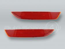 SEDAN Red Rear Bumper Reflectors Covers PAIR fits 2013-2014 VW Jetta Hybrid