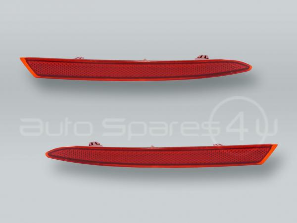 SEDAN Red Rear Bumper Reflectors Covers PAIR fits 2011-2014 VW Jetta