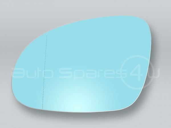 Blue Heated Door Mirror Glass and Backing Plate LEFT fits 2005-2010 VW Passat