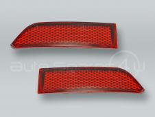 TYC Red Rear Outer Short Bumper Reflectors Covers PAIR fits 2018-2021 VW Tiguan
