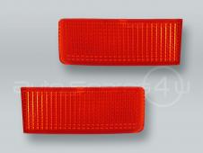 Red Rear Inner Short Bumper Reflectors Covers PAIR fits 2011-2014 VW Touareg