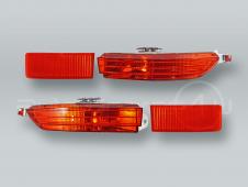 Red Rear Inner and Outer Bumper Reflectors Covers PAIR fits 2011-2014 VW Touareg