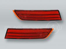 Red Rear Inner Short Bumper Reflectors Covers PAIR fits 2015-2018 VW Touareg