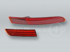 Red Rear Inner and Outer Bumper Reflector Cover RIGHT fits 2015-2018 VW Touareg