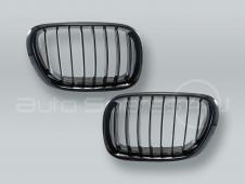 Glossy Black Front Hood Grille PAIR fits 2000-2003 BMW X5 E53